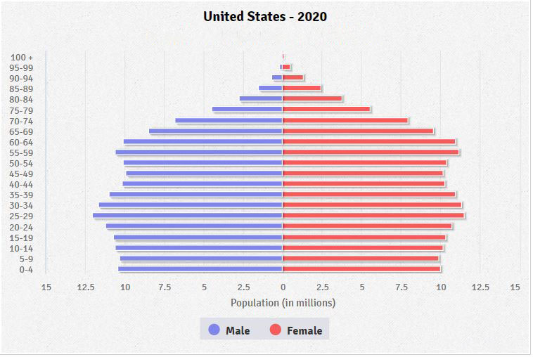 2020年の人口ピラミッド